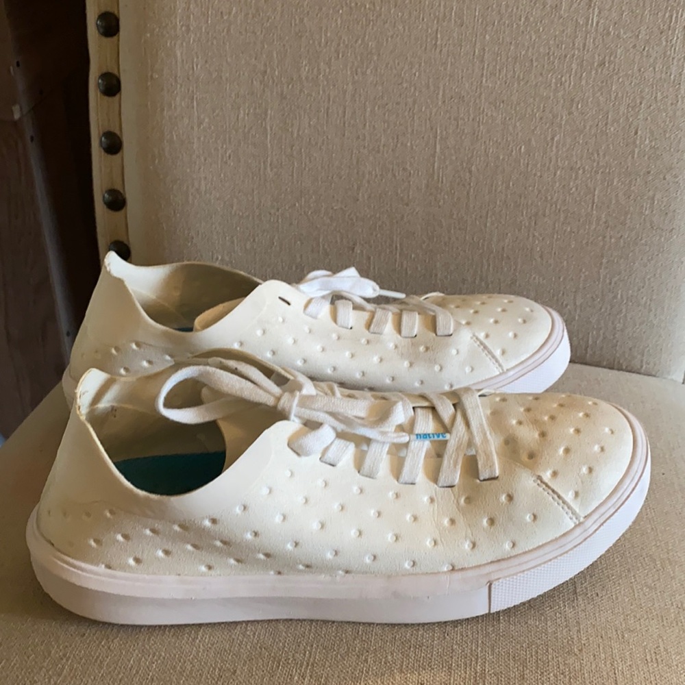 Native Shoes Lace Up Sneakers White Size Men’s 8 Women’s 9.5
